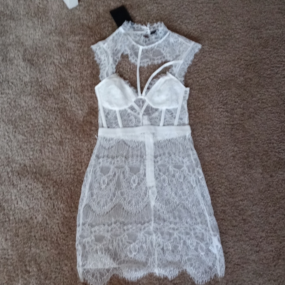 White lace dress